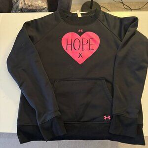 Under Armour Cold Gear "Hope" Breast Cancer Fleece Sweatshirt Size Large